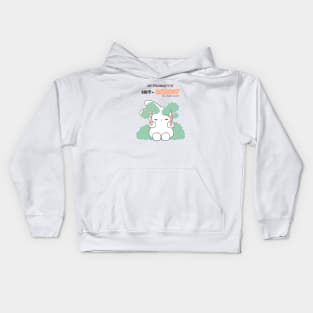 Introvert Cute Bunny, INT-RABBIT Kids Hoodie